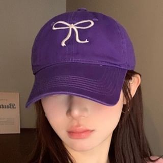 Cap Embroidered Baseball Bow