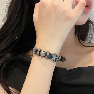 Leather Star Bracelet Faux