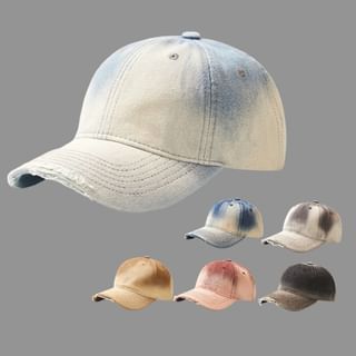 Tie Baseball Cap Dye Denim