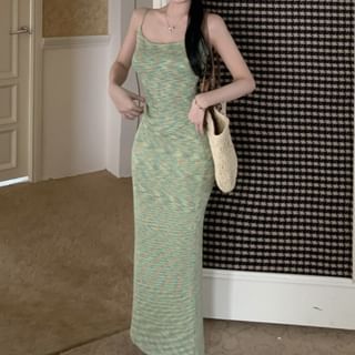 Sample Melange Knit Camisole Top / High Rise Maxi Pencil Skirt