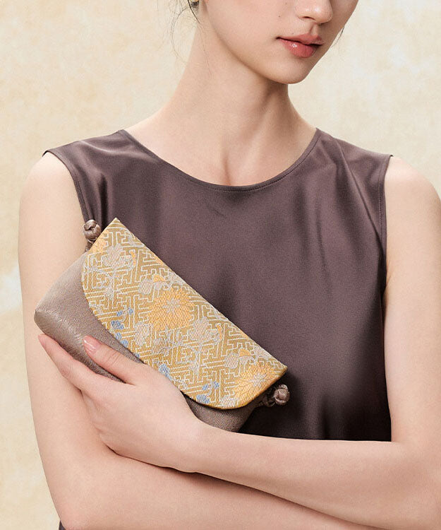 Versatile New Silk Crossbody Clutch Style Bag Chinese