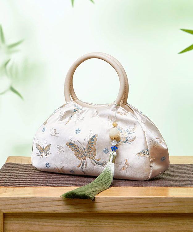 Versatile Retro Bag Tote Tassel Jacquard New