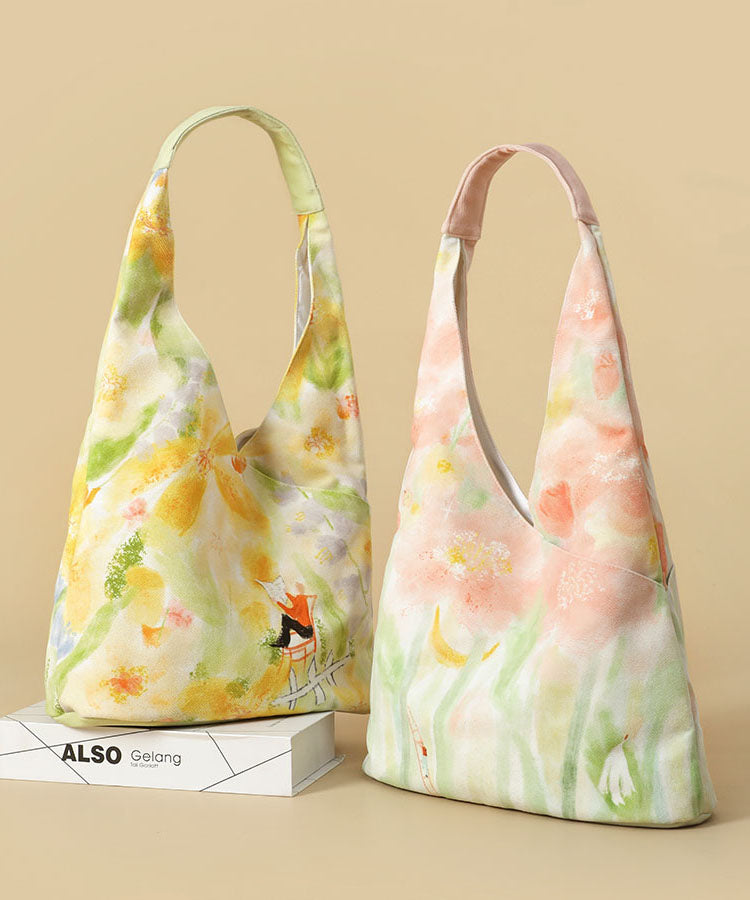 Bag Shoulder Illustration Original Pink Canvas Japanese