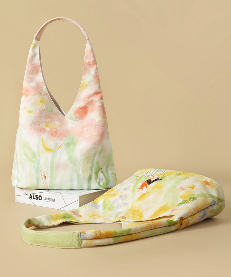 Bag Shoulder Illustration Original Pink Canvas Japanese