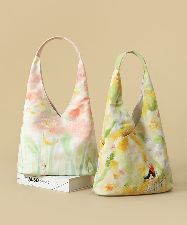 Bag Shoulder Illustration Original Pink Canvas Japanese