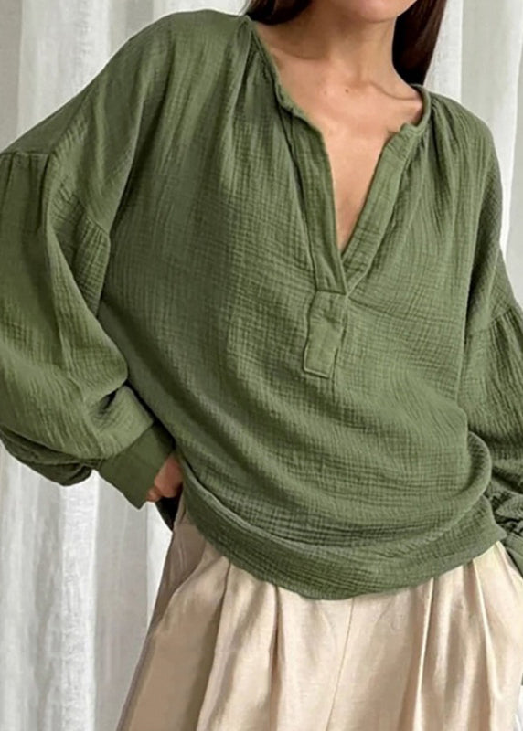 Plus T White Neck Patchwork Fall Size Cotton Shirts V
