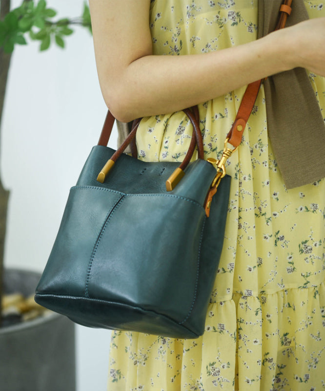 Style Large Handbag Tote Orange Durable Leather