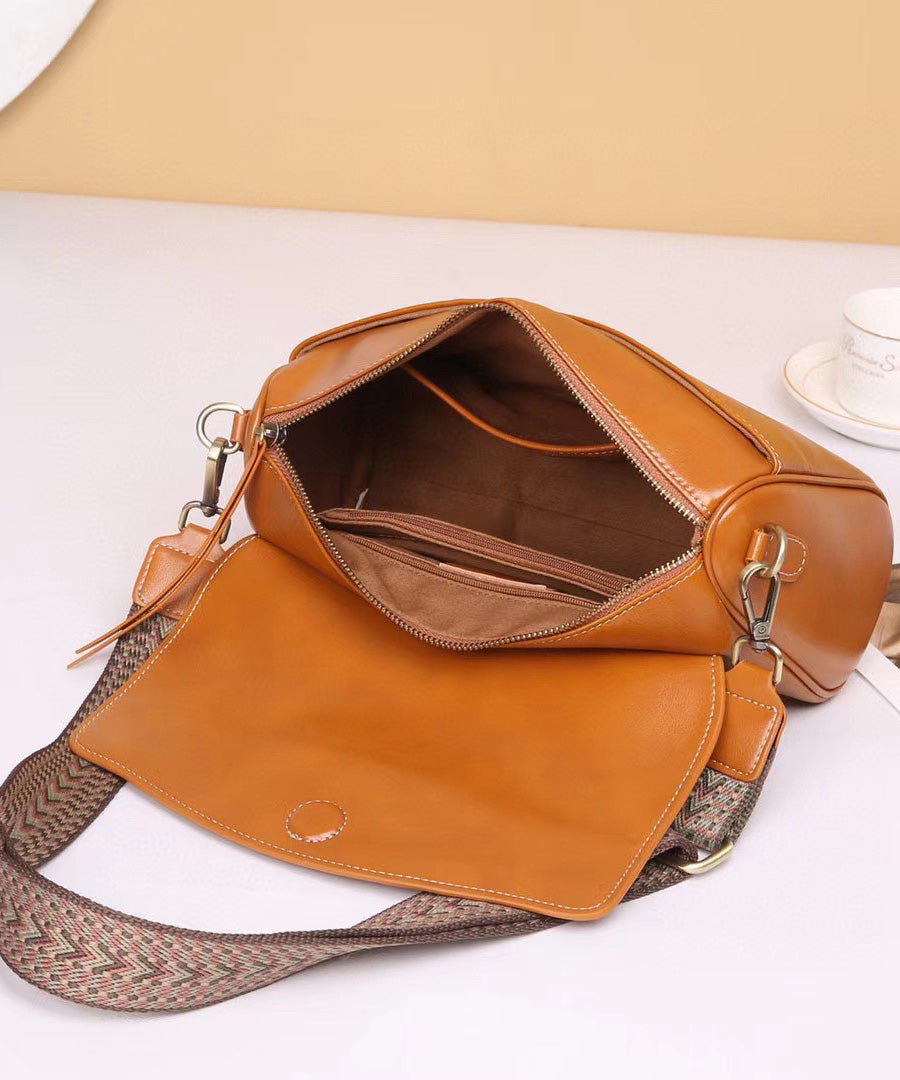 Bag Zipper Solid Shoulder Stylish Durable Black Leather