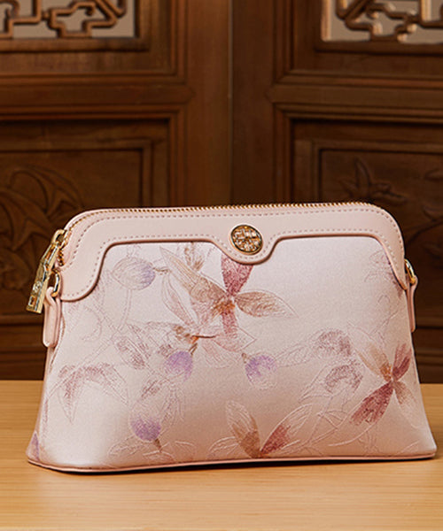 Green Bag Silk CrossBody Women Vintage Print