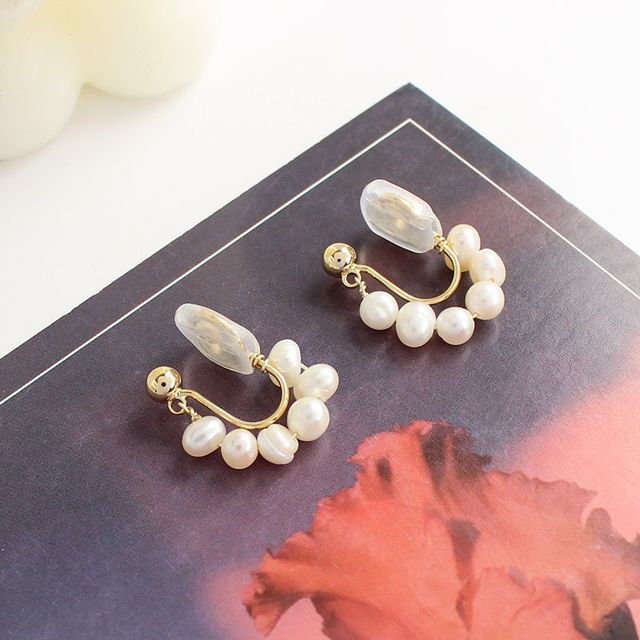 Faux / Pearl Clip-On Earring Drop