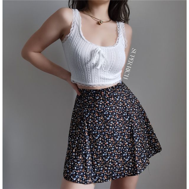 Wholesale Sample Floral Print A-Line Mini Skirt