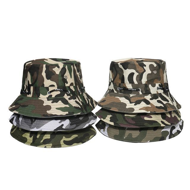 Sample Plain / Camouflage Print Bucket Hat