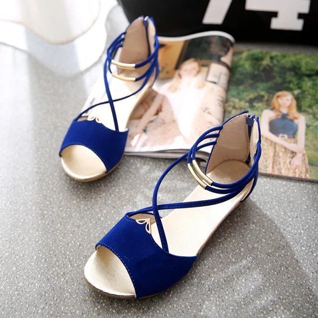 Low-Heel Ankle-Strap Sandals