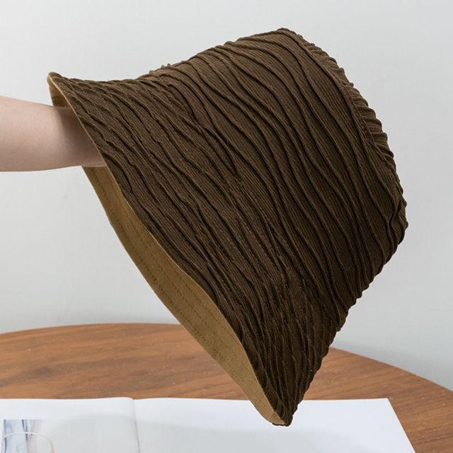 Sample Wavy Texture Reversible Plain Bucket Hat