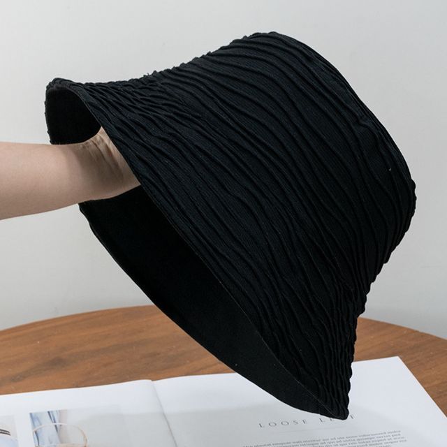 Sample Wavy Texture Reversible Plain Bucket Hat