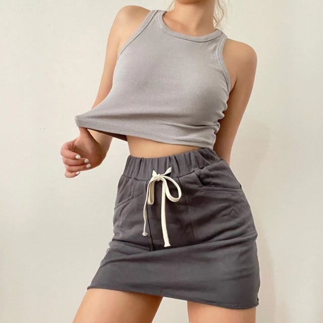 Tank Top Plain Cropped