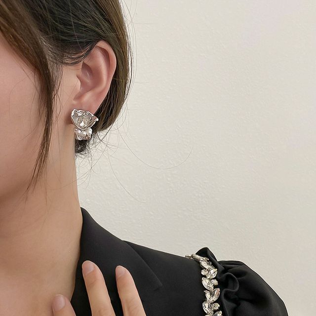 Sample Flower Rhinestone Alloy Earring