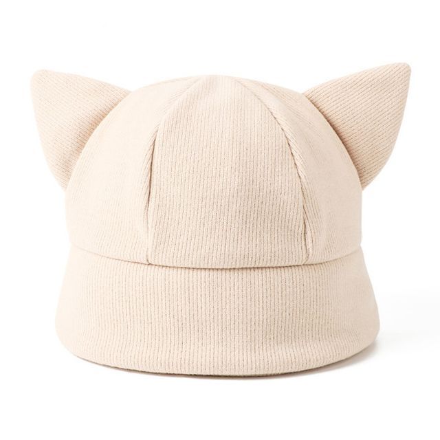 Knit Bucket Ear Cat Hat
