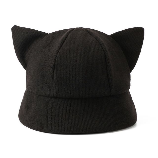 Knit Bucket Ear Cat Hat