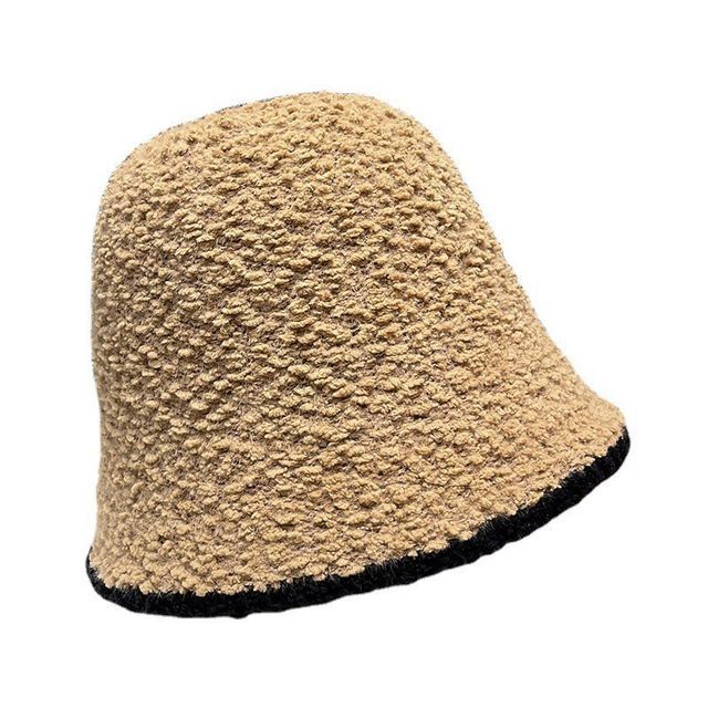 Sample Contrast Trim Faux Shearling Bucket Hat