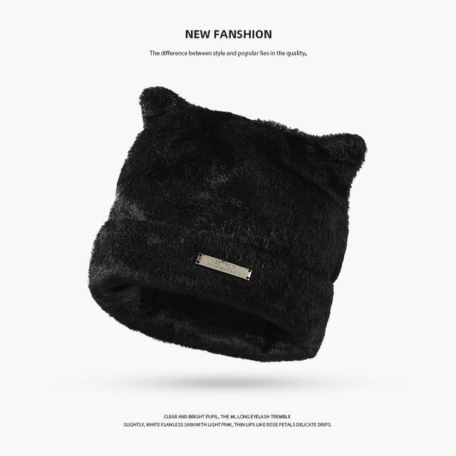 Wholesale Sample Bear Ear Fluffy Beanie
