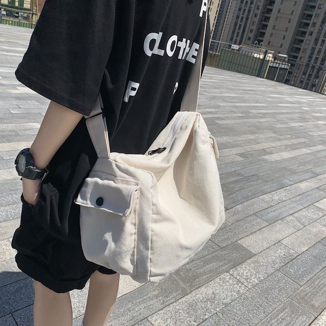 Canvas Crossbody Bag Plain