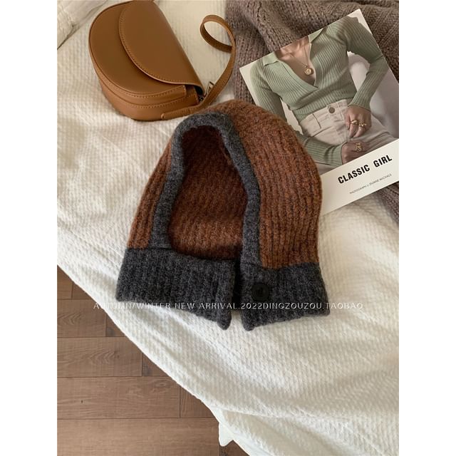Sample Contrast Trim Knit Balaclava