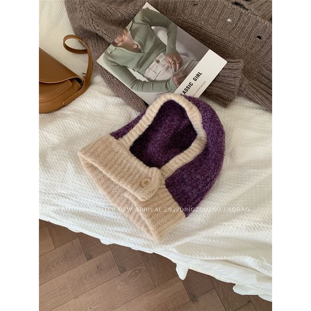 Sample Contrast Trim Knit Balaclava