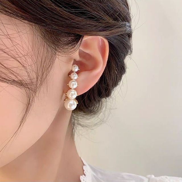 Alloy Earring Faux Pearl