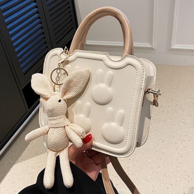 Rabbit Crossbody Faux Bag Top Handle Leather