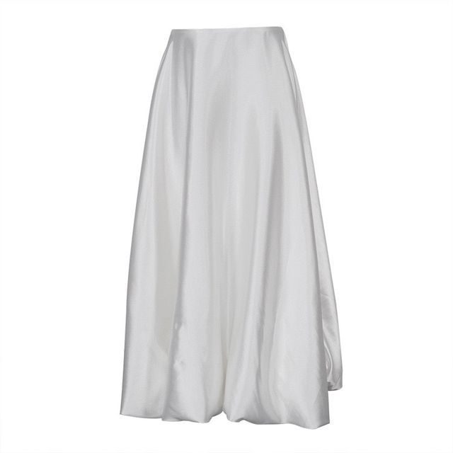 Maxi High Plain Skirt Waist A-Line