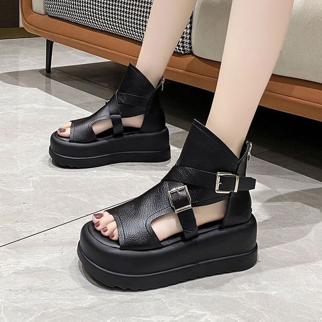 Peep Toe High Platform Sandals