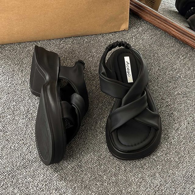 Sandals Knot Platform Slingback