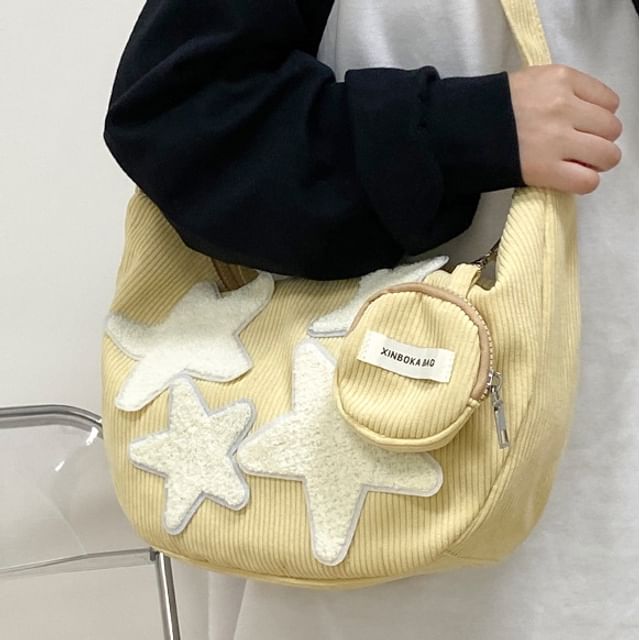 Pouch Star Crossbody Designs) Applique With Coin (Various Corduroy Purse Zipper