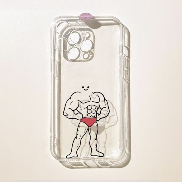 Muscle Man Transparent Phone Case