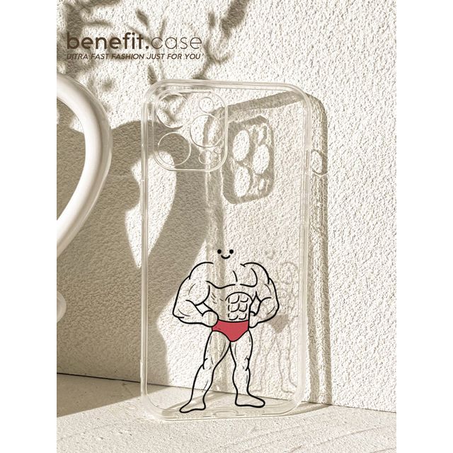 Muscle Man Transparent Phone Case