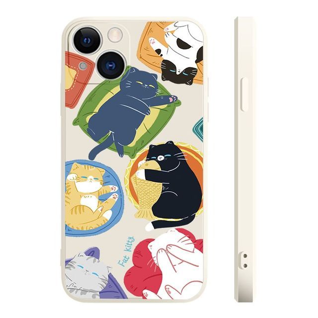 Sleeping Cat Print Phone Case