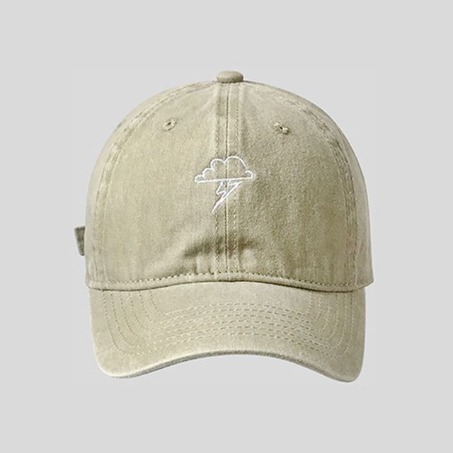 Lightning Baseball Embroidered Cap Cloud