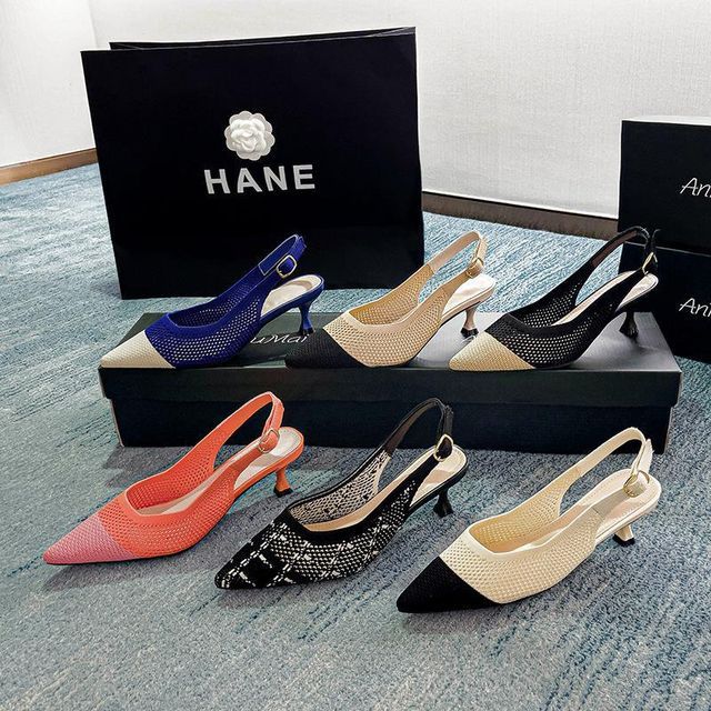 Sample Pointed Slingback Kitten Heel Sandals