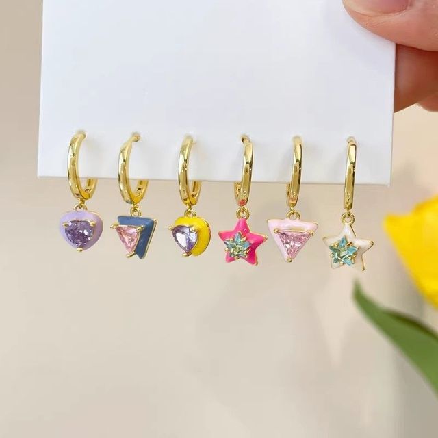 6: Star (Various Dangle Earring of Set Designs) Alloy
