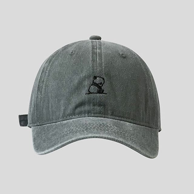 Baseball Embroidered Panda Cap