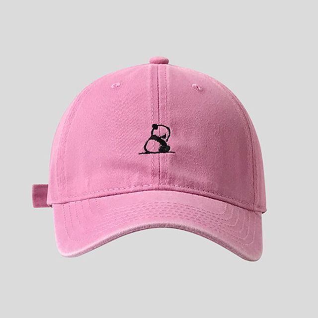 Baseball Embroidered Panda Cap