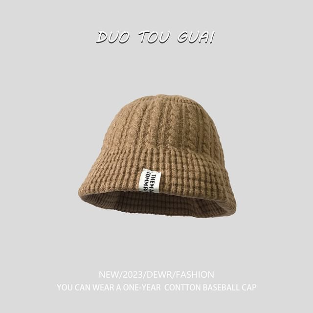 Hat Knit Applique Bucket Lettering