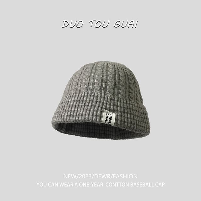 Hat Knit Applique Bucket Lettering
