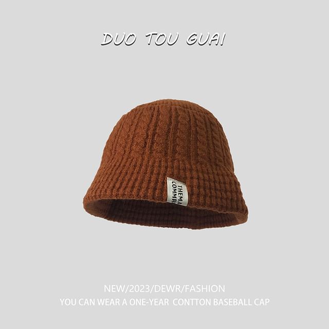 Hat Knit Applique Bucket Lettering