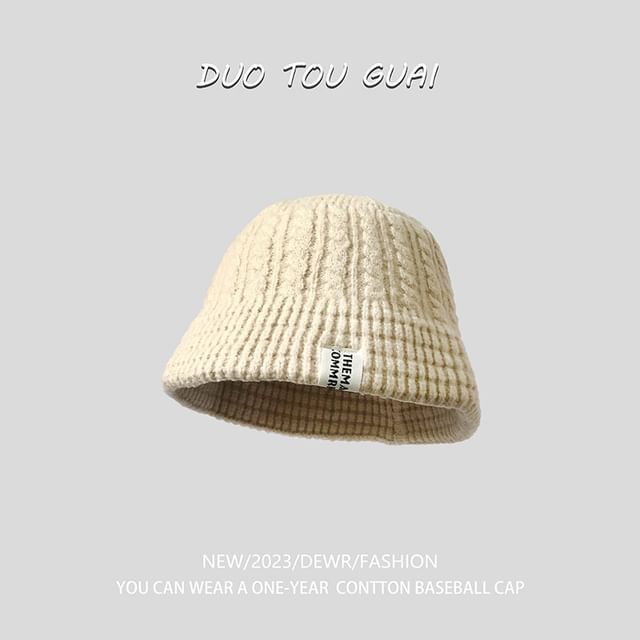 Hat Knit Applique Bucket Lettering