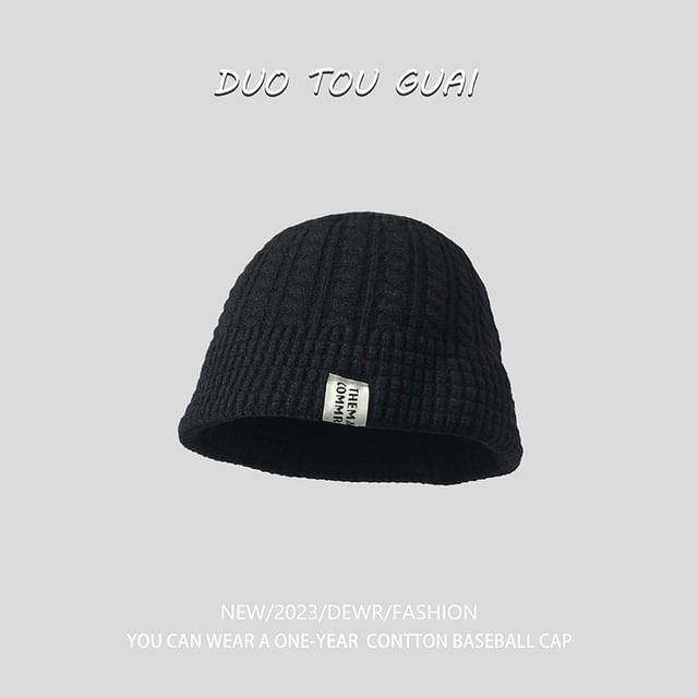 Hat Knit Applique Bucket Lettering