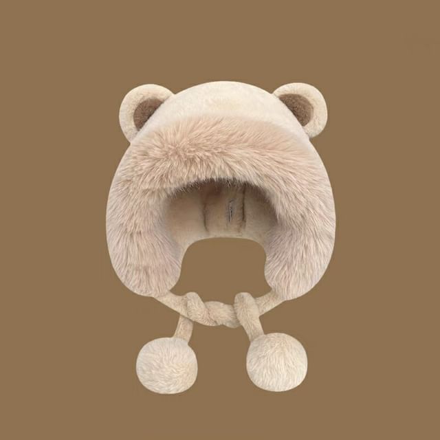 Fluffy Bonnet Bear Hat Ear