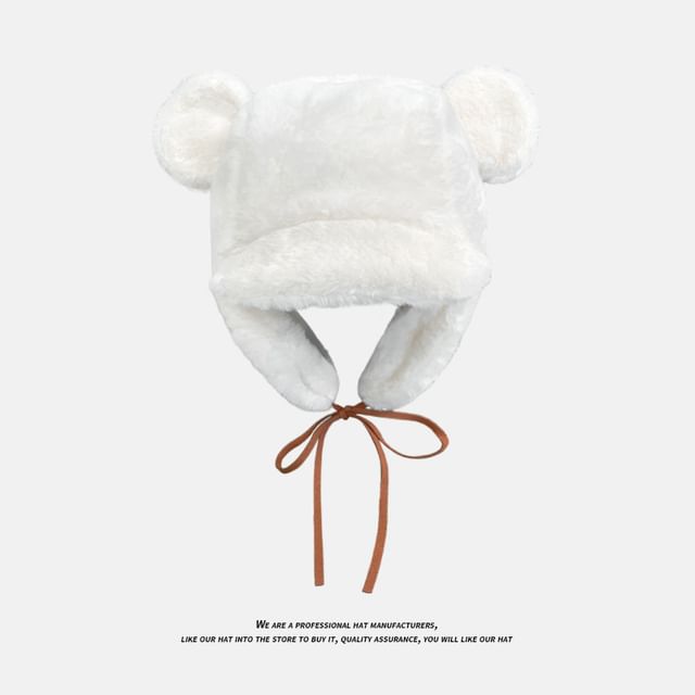 Sample Bear Ear Chenille Trapper Hat