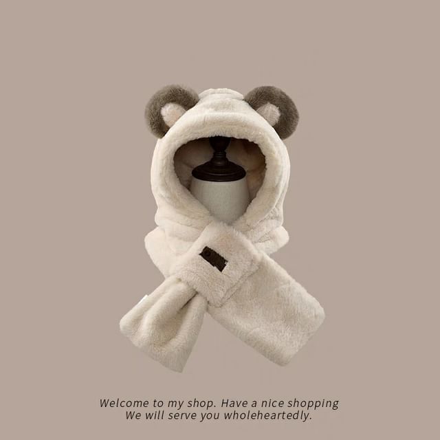 Ear Trapper Scarfed Hat Bear